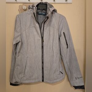 Gray Hooded Jacket Womens Size Small.  By Free Country NWOT